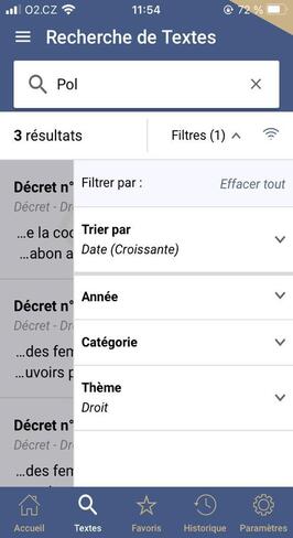 Application Jury filtres